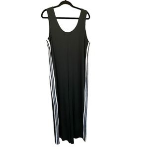 Mustard Seed Jumpsuit Womens Large Green Side Stripe Tank NEW‎